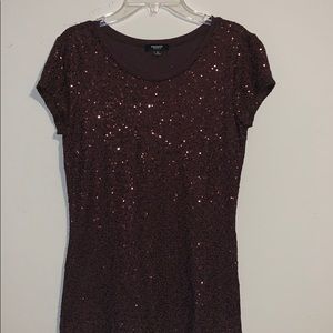 Glittery brown shirt